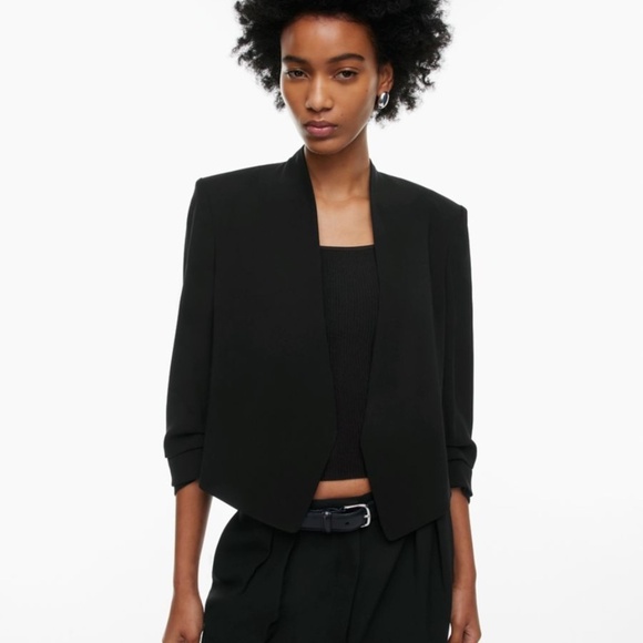 Aritzia Jackets & Blazers - Aritzia Babaton Power Waist Open-Front Crepe Cropped Blazer Jacket - Size 2